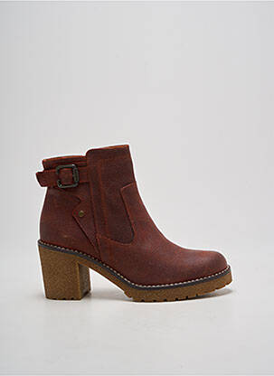 Bottines/Boots rouge LIBRE COMME L'AIR pour femme