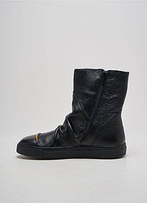 Bottines/boots matière lisse talon plat jusqu'à 3cm noir CLAMP femme