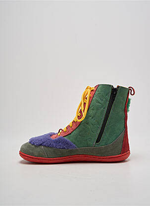 Bottines/boots bout rond talon plat jusqu'à 3cm vert CLAMP femme