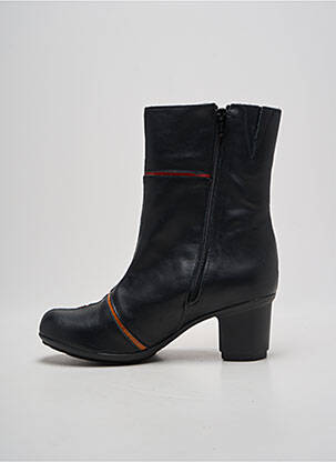 Bottines/boots matière lisse talon de 4 à 6cm noir CLAMP femme