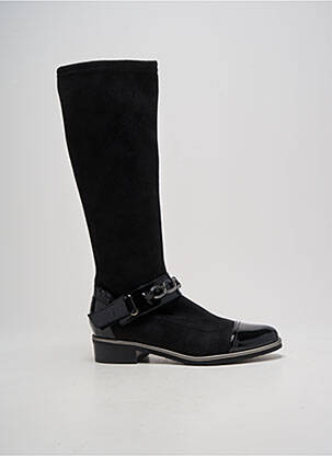 Bottes matière lisse talon plat jusqu'à 3cm noir FUGITIVE BY FRANCESCO ROSSI femme