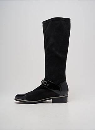 Bottes matière lisse talon plat jusqu'à 3cm noir FUGITIVE BY FRANCESCO ROSSI femme