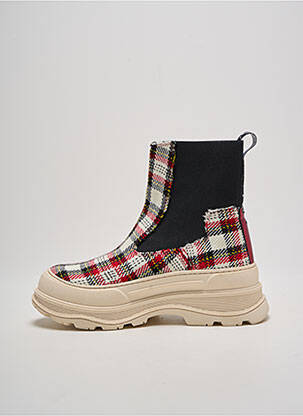 Bottines/boots bout rond talon de 4 à 6cm rouge VADDIA femme