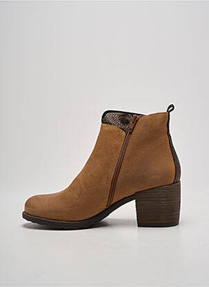 Bottines/boots cubain talon de 4 à 6cm marron CASTA femme