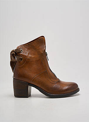 Bottines/boots matière lisse talon de 4 à 6cm marron CASTA femme