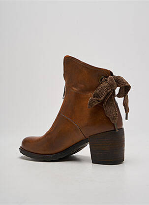 Bottines/boots matière lisse talon de 4 à 6cm marron CASTA femme