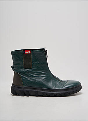 Bottines/boots matière lisse talon plat jusqu'à 3cm vert CLAMP femme