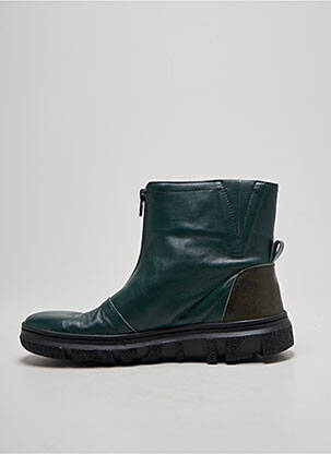 Bottines/boots matière lisse talon plat jusqu'à 3cm vert CLAMP femme