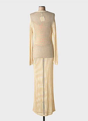 Robe longue manches longues manches longues beige THE CORNER femme