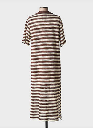 Robe longue manches courtes manches courtes marron BANDITAS FROM MARSEILLE femme