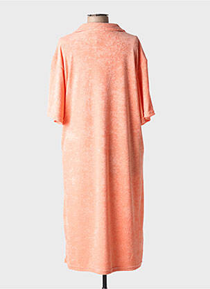 Robe mi-longue manches courtes manches courtes orange GG LUXE femme