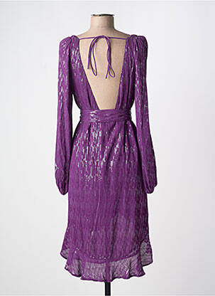 Robe courte manches longues manches longues violet SUNDRESS femme