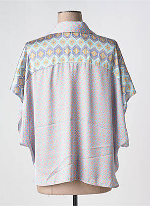 Chemisier imprimé fantaisie manches courtes bleu SCARLET ROOS femme