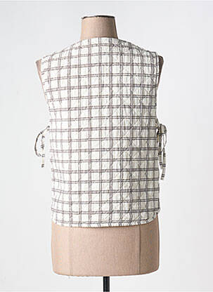 Gilet sans manche coupe cintrée beige JOHANNA PARIS femme