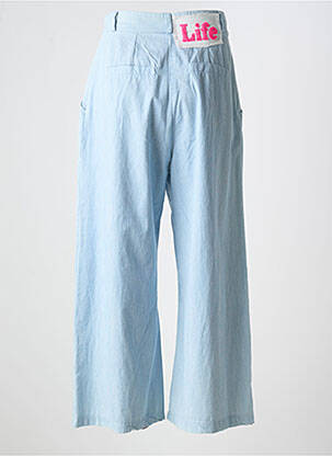 Pantalon large tissage popeline taille haute bleu BANDITAS FROM MARSEILLE femme