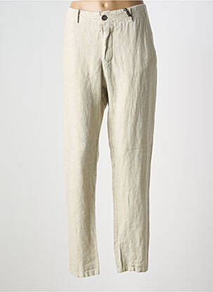 Pantalon chino fermeture zippée sous rabat boutonné taille normale beige BANDITAS FROM MARSEILLE femme