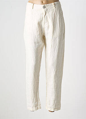 Pantalon 7/8 taille à pinces taille normale beige BANDITAS FROM MARSEILLE femme
