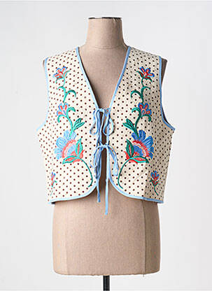 Gilet sans manche bleu JOHANNA PARIS pour femme