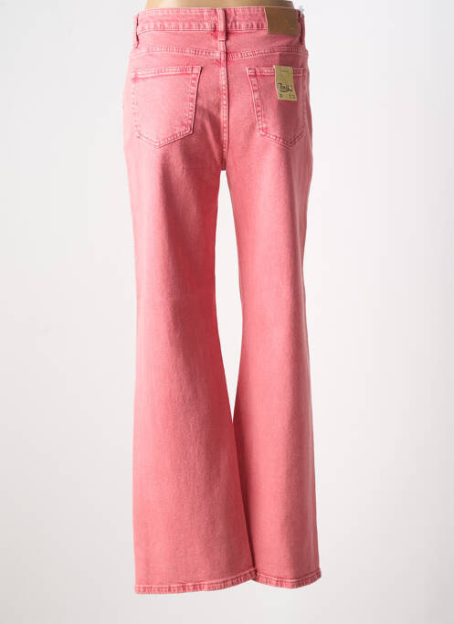 Jean coupe flare stretch taille haute rose TOXIK3 femme