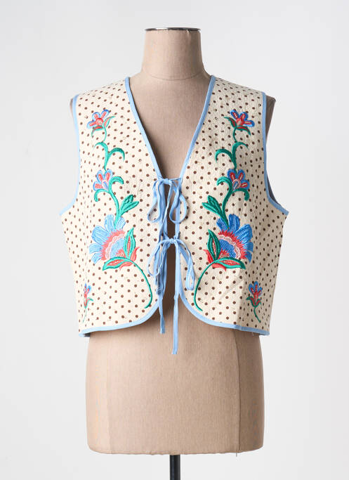 Gilet sans manche bleu JOHANNA PARIS pour femme