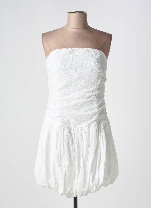 Robe courte blanc FEELHOO pour femme