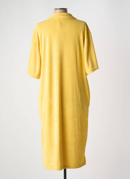 Robe mi-longue jaune GG LUXE pour femme