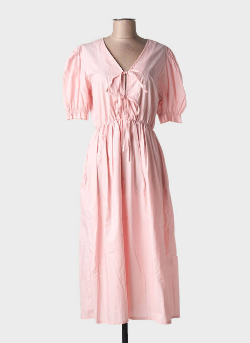 Robe mi-longue rose PINKA pour femme