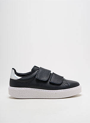 Baskets matière lisse talon plat jusqu'à 3cm noir VICTORIA femme
