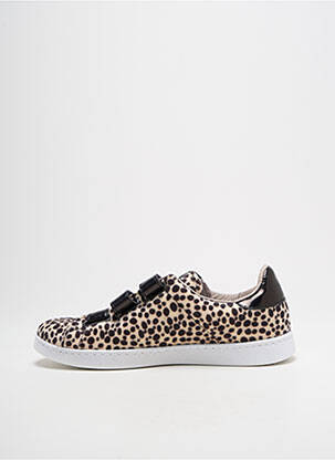Baskets matière lisse talon plat jusqu'à 3cm beige VICTORIA femme