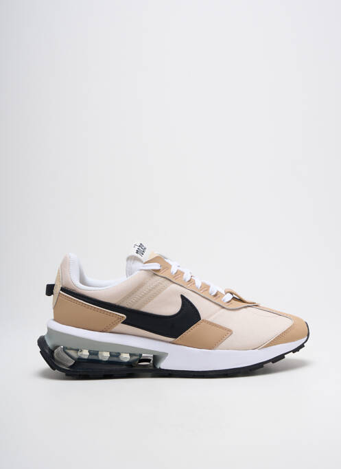 Baskets bout rond talon de 4 à 6cm beige NIKE femme