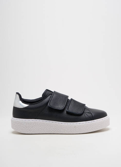 Baskets matière lisse talon plat jusqu'à 3cm noir VICTORIA femme