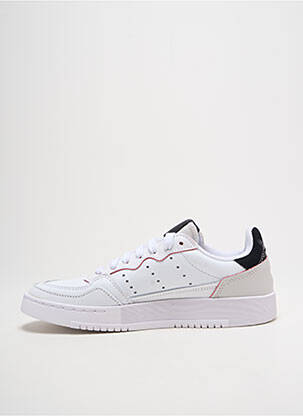 Baskets bout rond talon plat jusqu'à 3cm blanc ADIDAS femme
