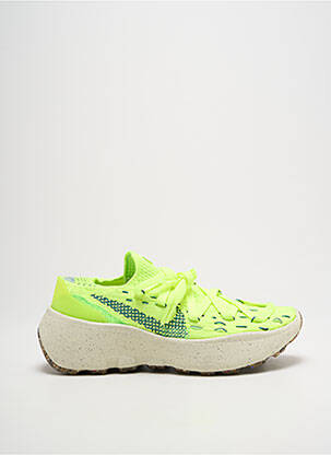 Baskets bout rond talon de 4 à 6cm jaune NIKE femme