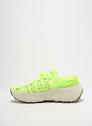 Baskets bout rond talon de 4 à 6cm jaune NIKE femme
