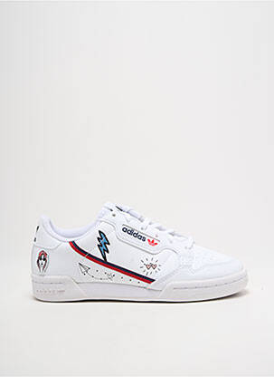 Baskets fermeture lacets bout rond blanc ADIDAS fille
