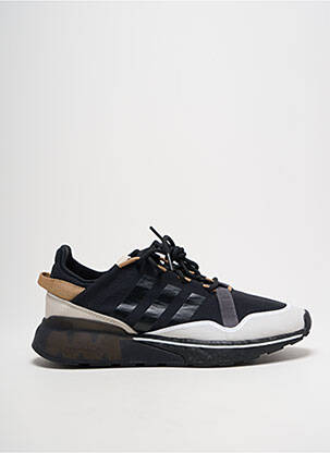 Baskets tissage satiné bout rond noir ADIDAS homme