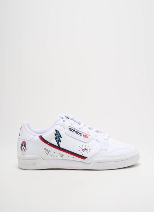 Baskets fermeture lacets bout rond blanc ADIDAS fille