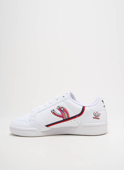 Baskets fermeture lacets bout rond blanc ADIDAS fille