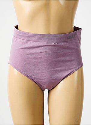 Culotte haute micro fibres violet STV femme