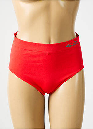 Culotte haute micro fibres rouge STV femme