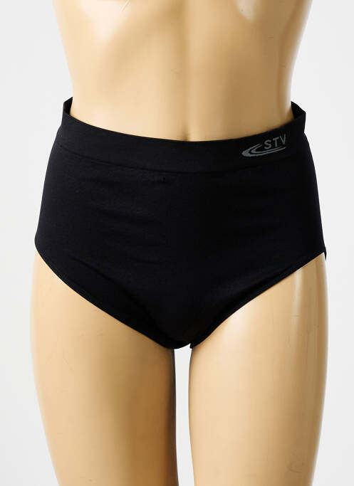 Culotte haute micro fibres noir STV femme