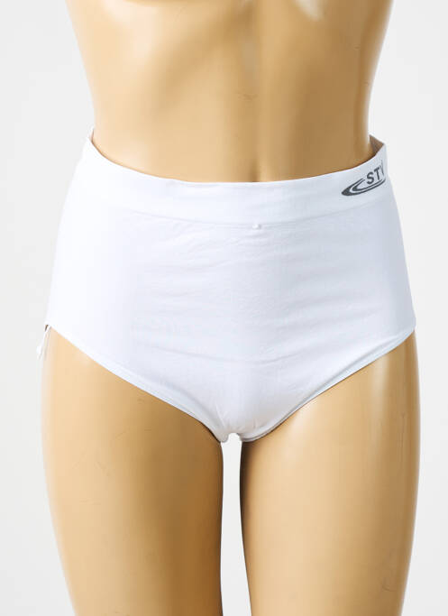 Culotte haute micro fibres blanc STV femme