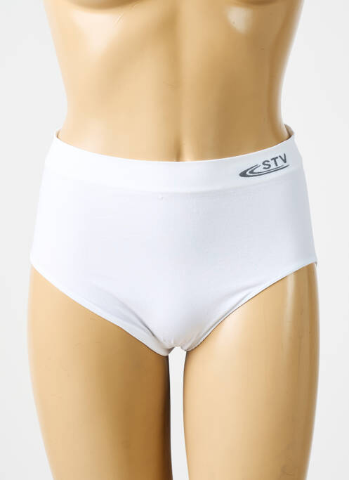 Culotte haute micro fibres blanc STV femme