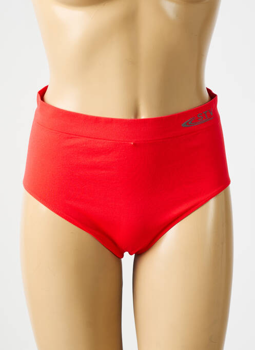 Culotte haute micro fibres rouge STV femme