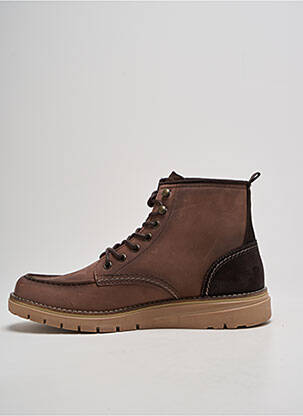 Bottines/boots fermeture lacets bout rond marron REDSKINS homme