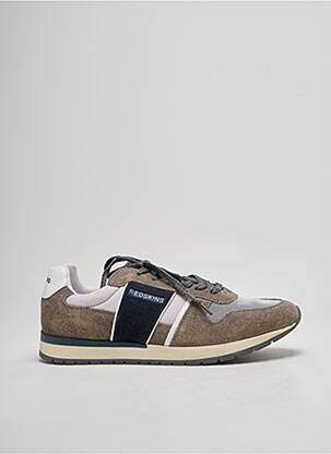 Baskets nubuck bout rond bleu REDSKINS homme