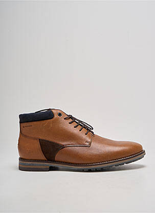 Bottines/boots tissage satiné chiquet marron LE FORMIER homme