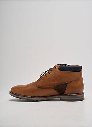 Bottines/boots tissage satiné chiquet marron LE FORMIER homme