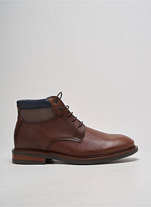 Bottines/boots tissage satiné chiquet marron LE FORMIER homme