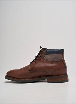Bottines/boots matière lisse chiquet marron LE FORMIER homme